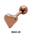Heart S316L Tongue Piercing MAD-28